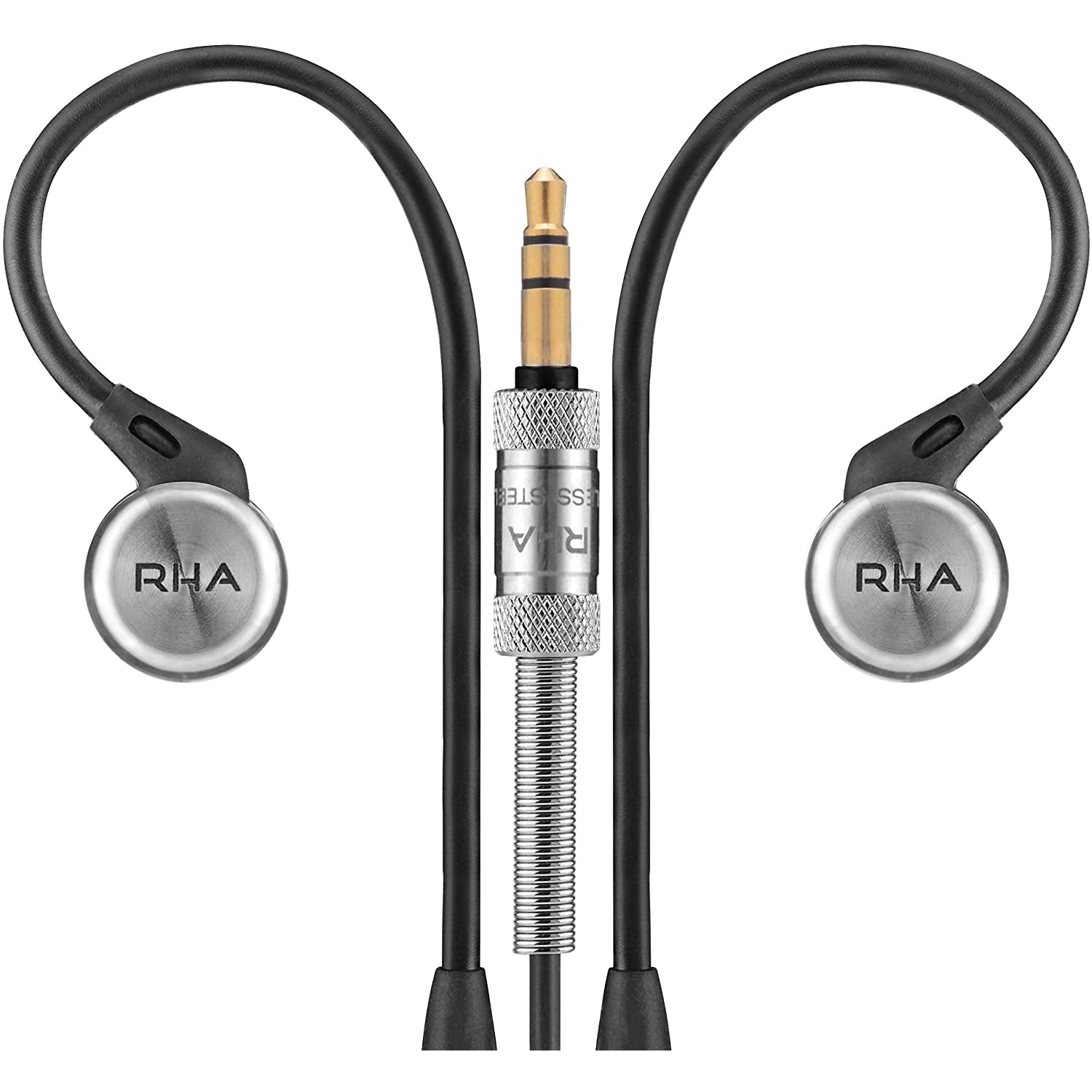 RHA MA750i In-Ear Headphones with High Resolution Audio & Mic/Remote for iOS, Black