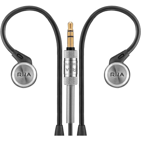 RHA MA750i In-Ear Headphones with High Resolution Audio & Mic/Remote for iOS, Black