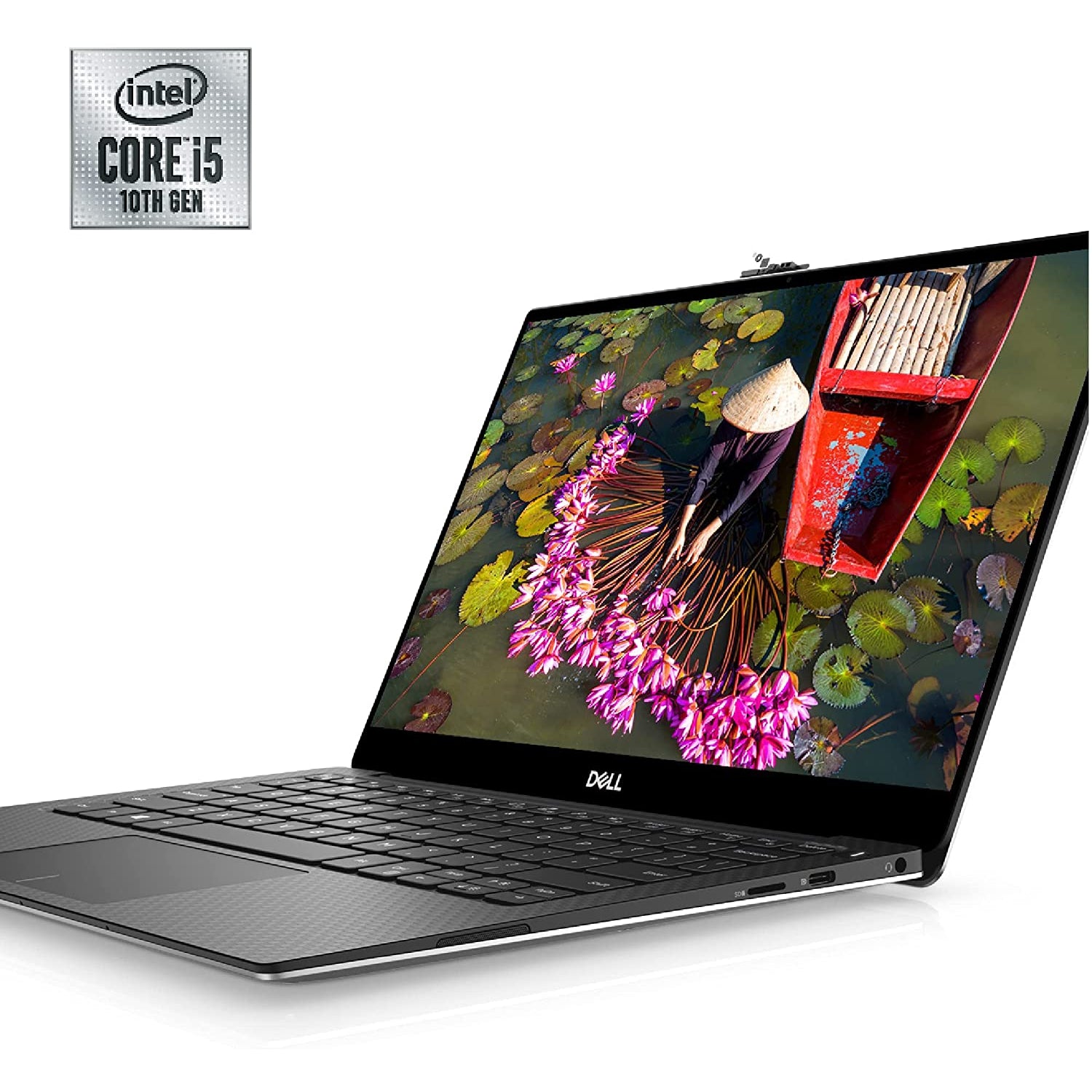 Dell XPS 13 FHD Thin and Light, InfinityEdge Laptop, Intel Core i5-10210U, 8 GB RAM, 256GB SSD, Windows 10 Home, Silver