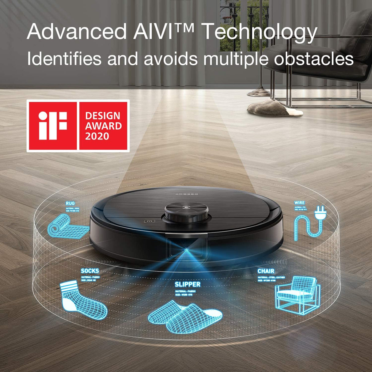 Ecovacs DEEBOT OZMO T8 AIVI Robot Vacuum Cleaner