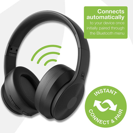 Juice Cans PRO, Active Noise Cancelling True Wireless On-Ear Headphones, Black