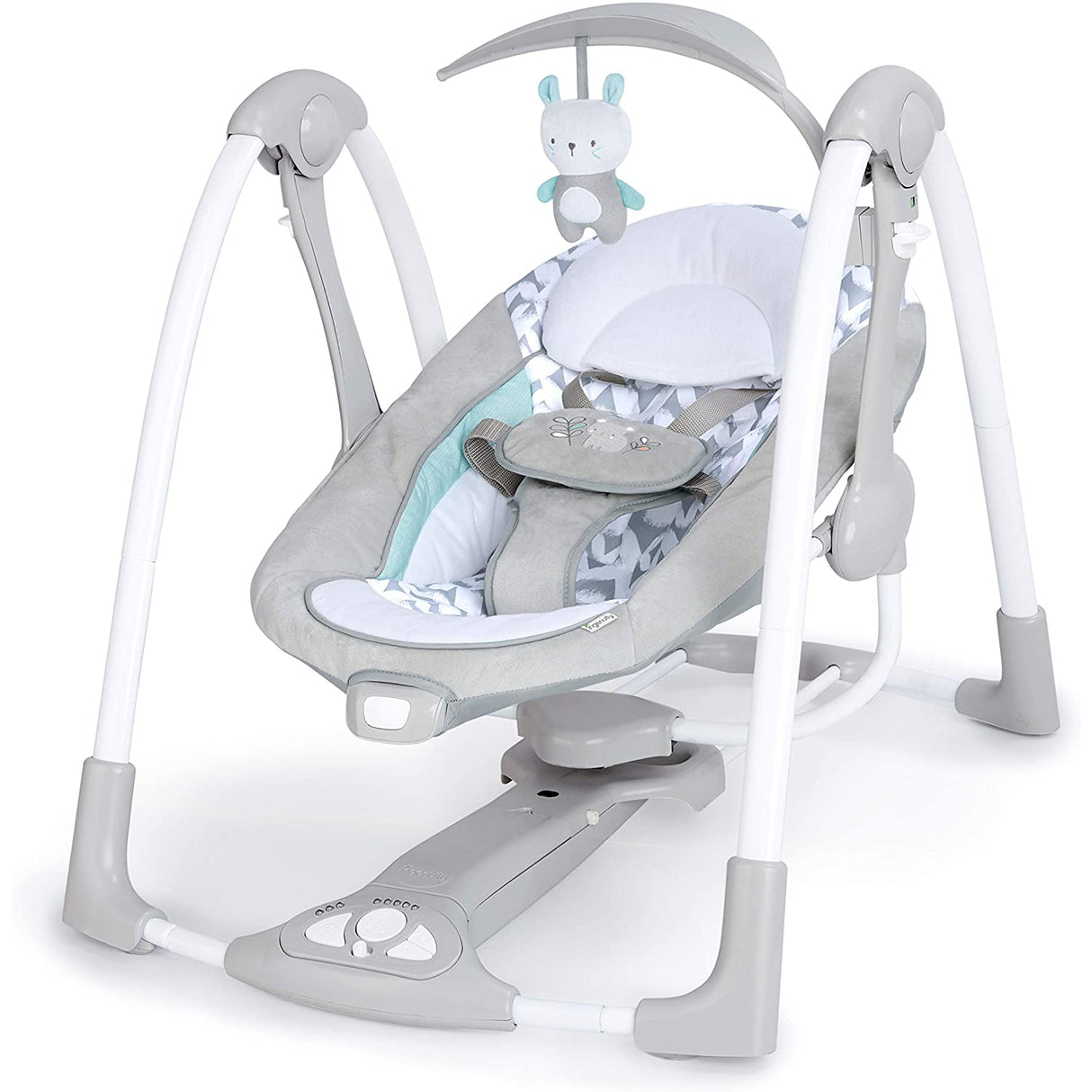 Ingenuity ConvertMe Portable Swing - Raylan, 5 Swing Settings, 12 Soothing Melodies