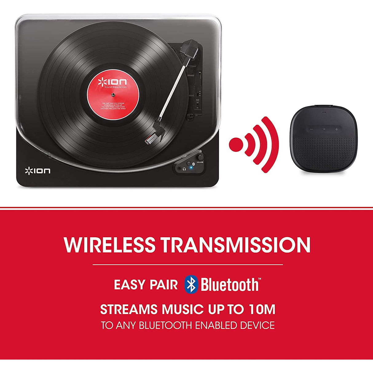ION Air LP Wireless Streaming Turntable - Black