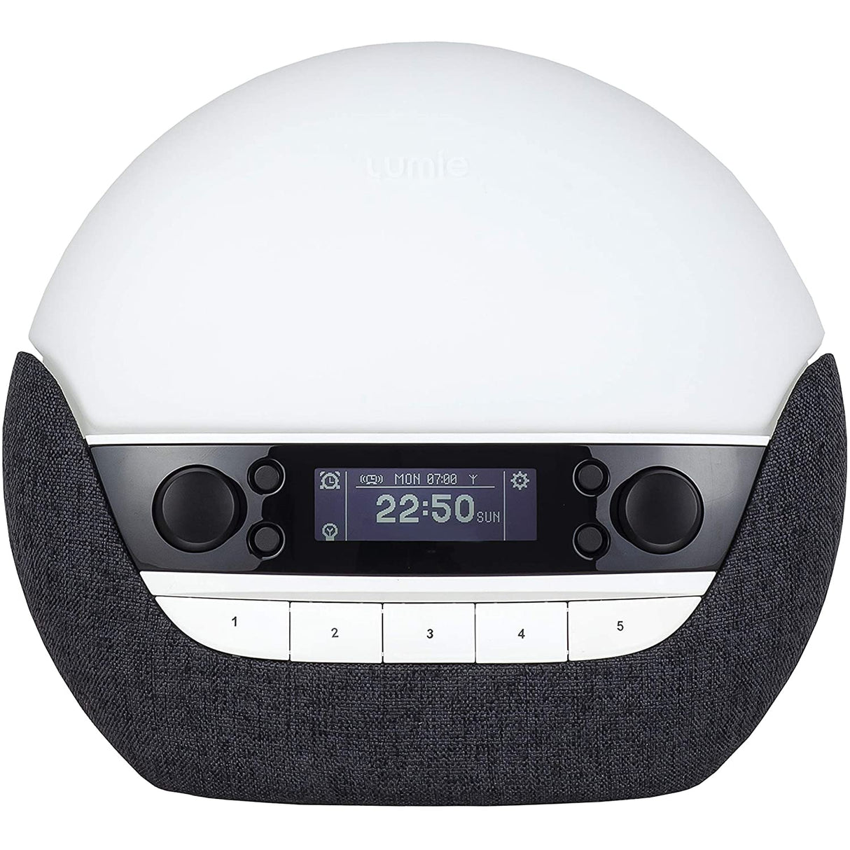 Lumie Bodyclock Luxe 750DAB - Wake-up Light with DAB Radio, Bluetooth Speakers - Black