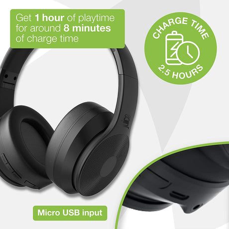 Juice Cans PRO, Active Noise Cancelling True Wireless On-Ear Headphones, Black