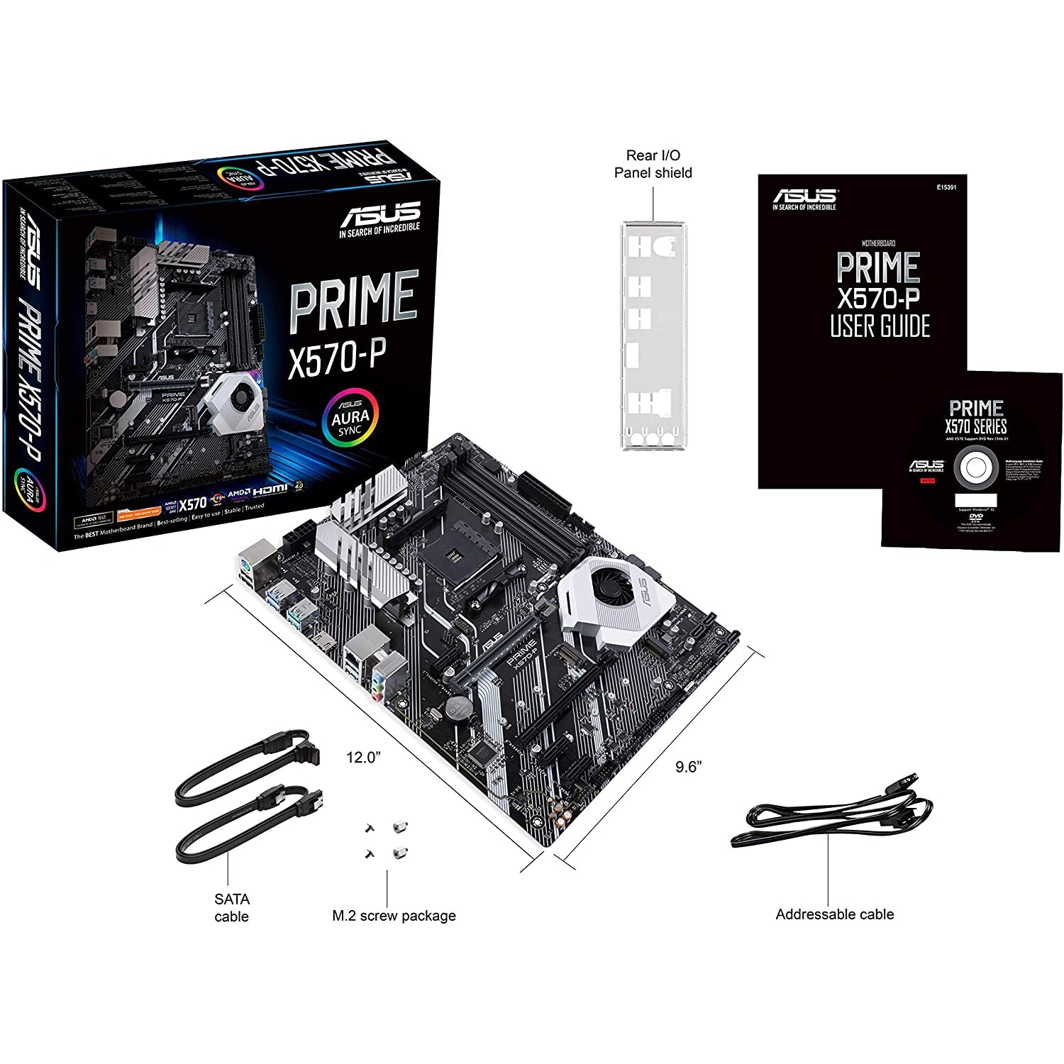 ASUS Prime X570-P ATX Motherboard, AMD Socket AM4