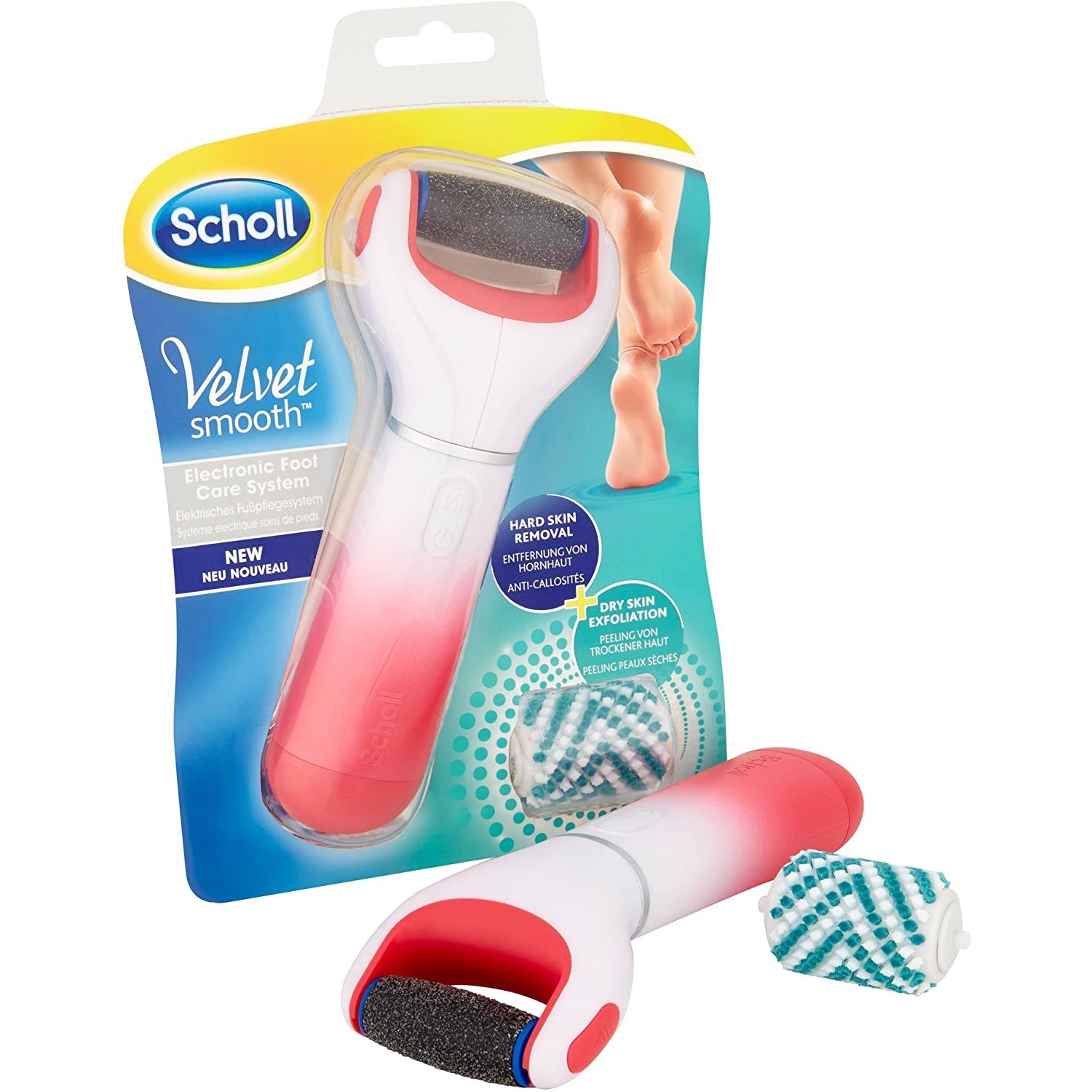 Scholl Velvet Smooth Electronic Foot File - Pink