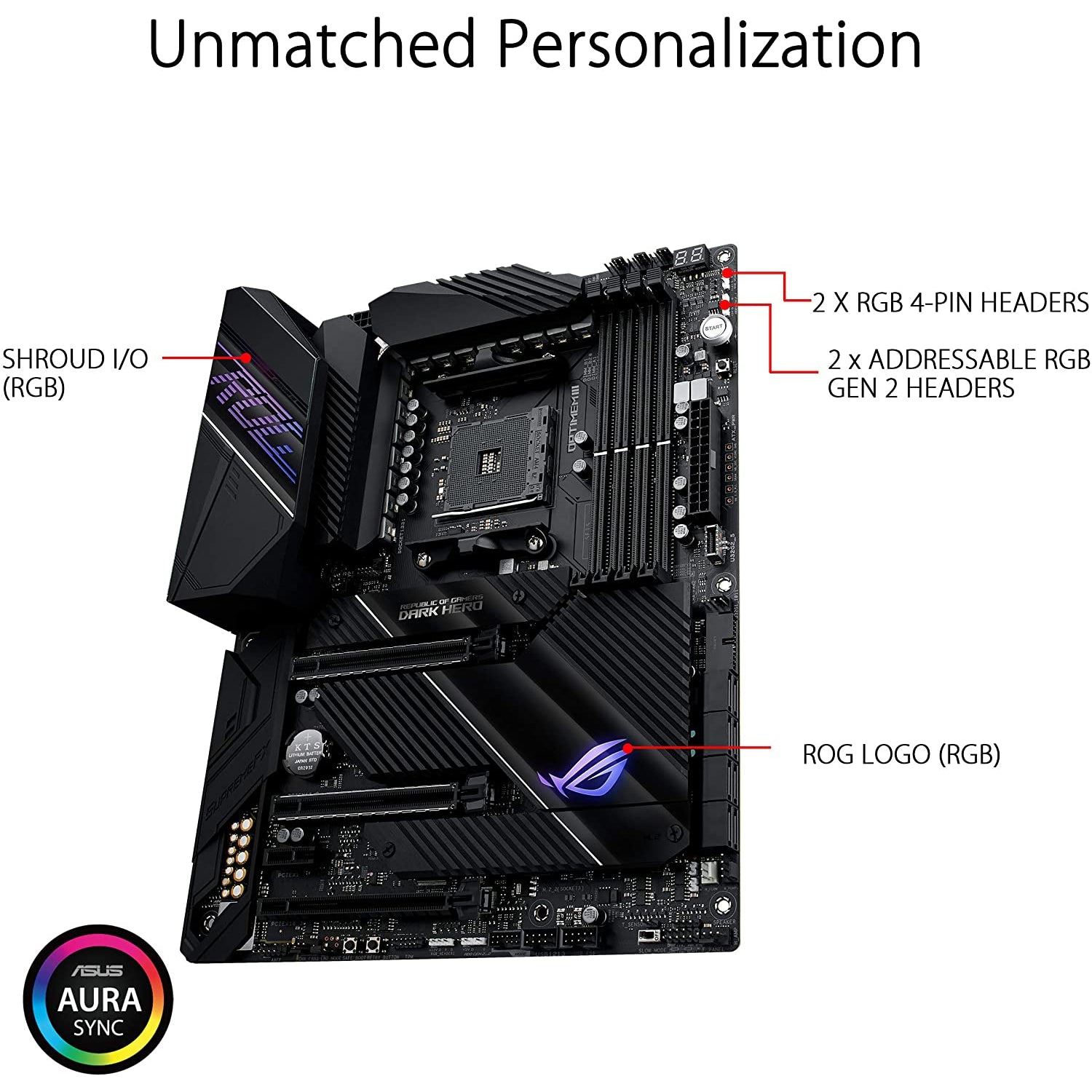 ASUS ROG Crosshair VIII Dark Hero AMD Ryzen ATX Gaming Motherboard