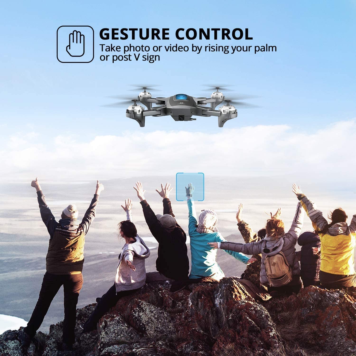 Deerc D10 Foldable Drone with Camera for Adults 1080P HD