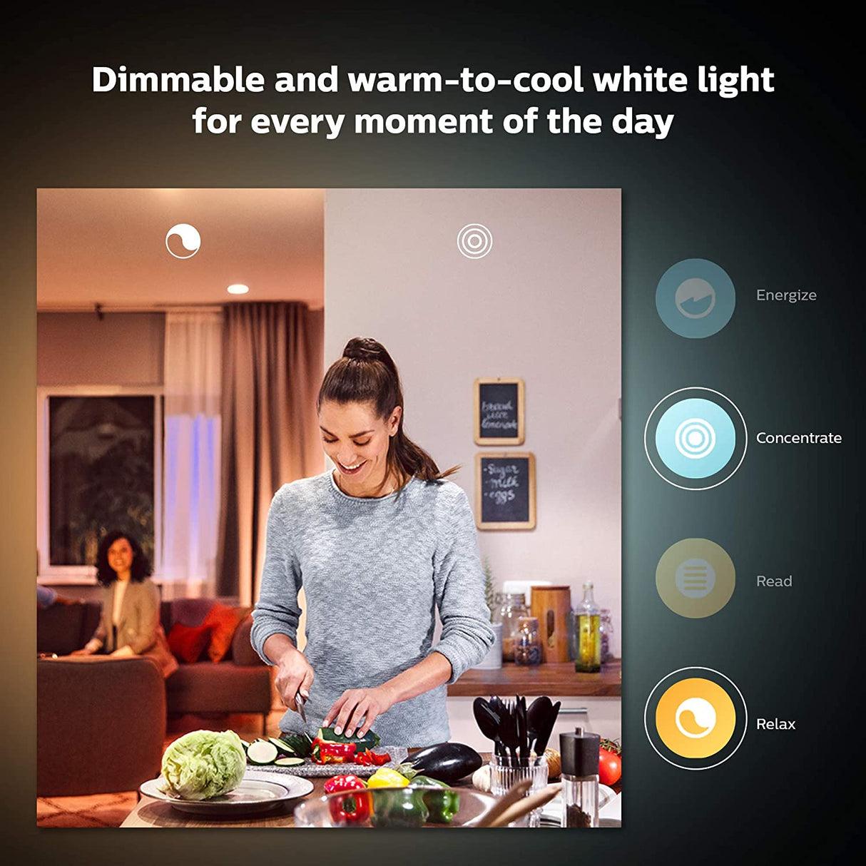 Philips Hue GU10 4000K 4.3W White Ambiance LED Smart Bulb - 2 Pack