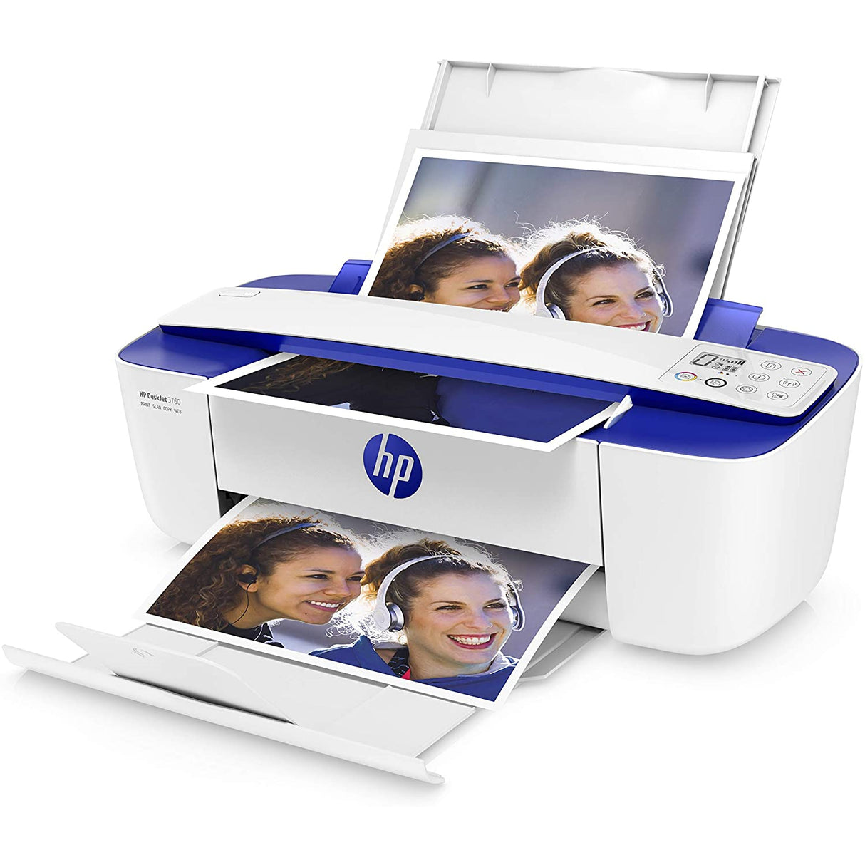 HP Deskjet 3760 All-in-One Wireless Printer, Blue/White
