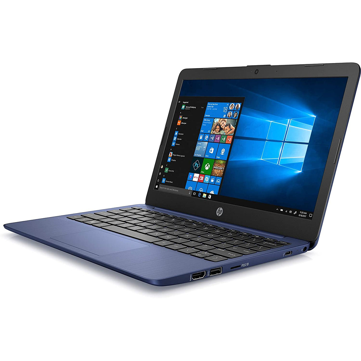 HP 11-AK0001NA 11.6" Laptop, Intel Celeron, 2GB, 32GB, 5AT52EA#ABU, Blue