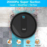 INSE Robot Vacuum Cleaner, 2000Pa Strong Suction, 2.7in Thin, Anti-Drop, 120 Mins Runtime, Self-Charging