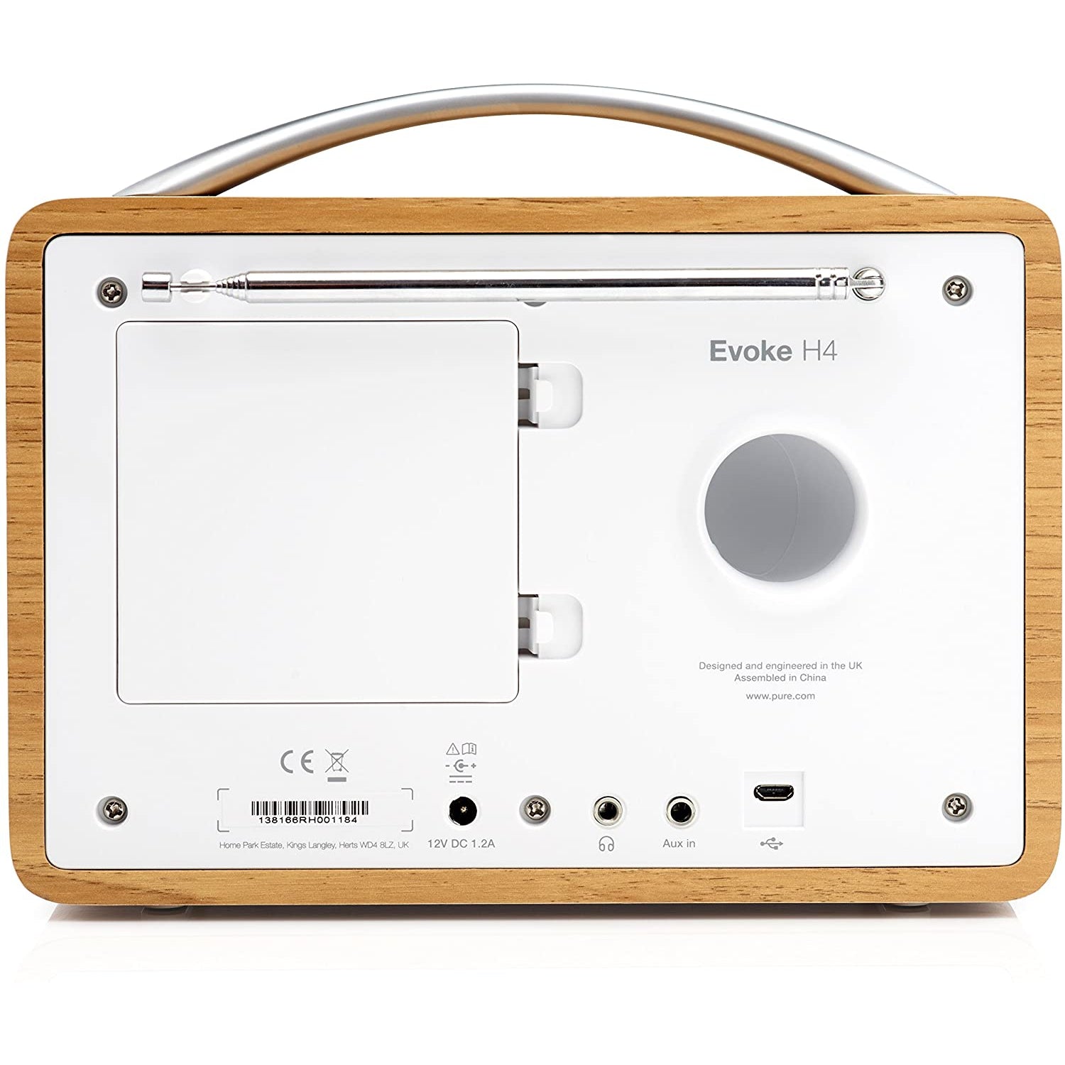 Pure Evoke H4 Portable FM/DAB+/DAB Digital Radio - Oak - Refurbished Good