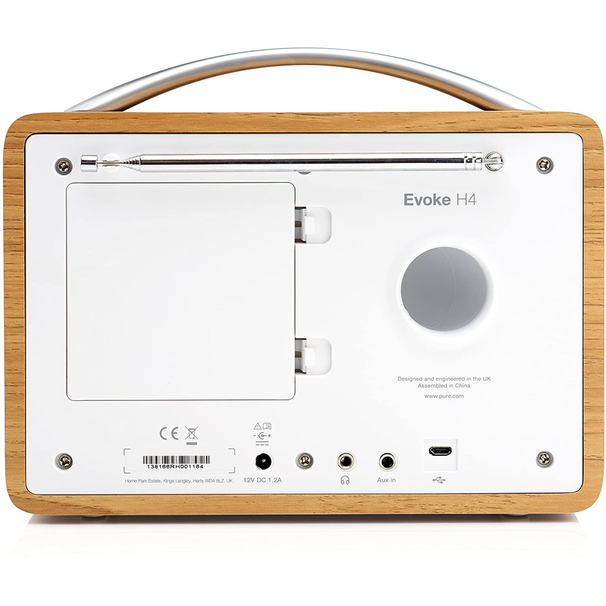 Pure Evoke H4 Portable FM/DAB+/DAB Digital Radio - Oak - Refurbished Good