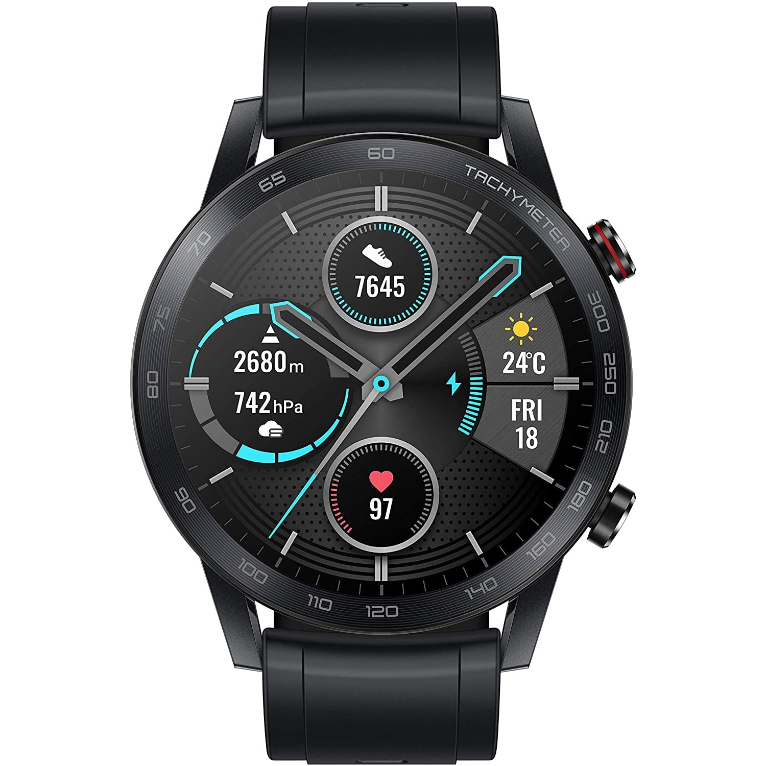 Honor MagicWatch 2, with HR Monitoring, 46mm, Charcoal Black