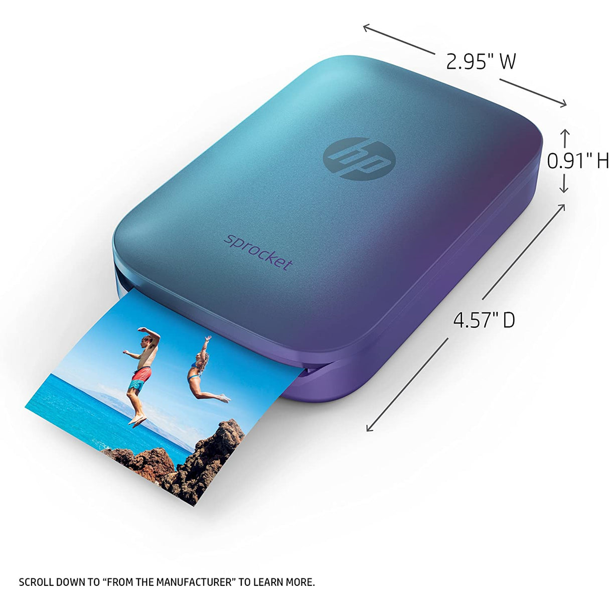 HP Sprocket 200 Photo Printer - Blue