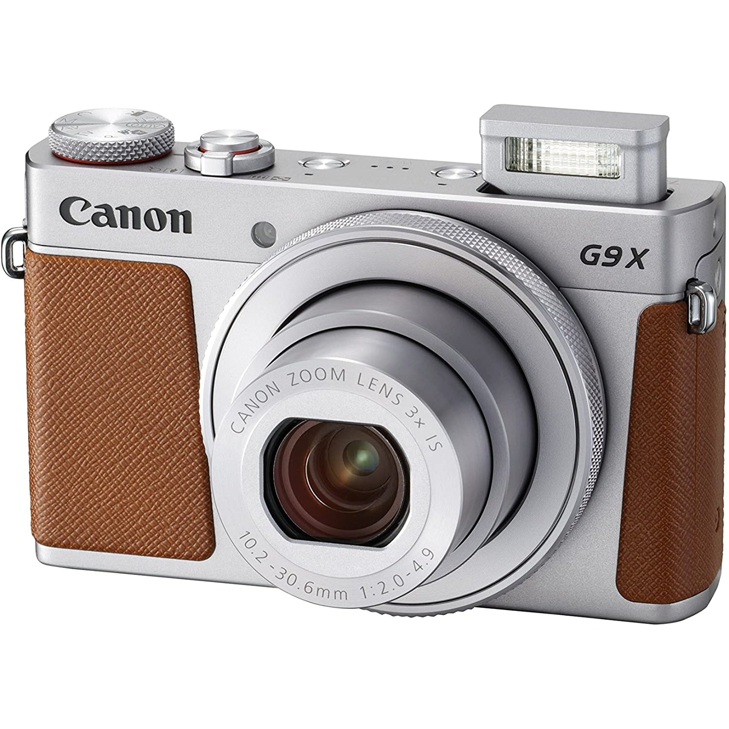 Canon PowerShot G9 X Mark II Digital Camera, 1080p, 20MP, 3x Optical Zoom, Tan