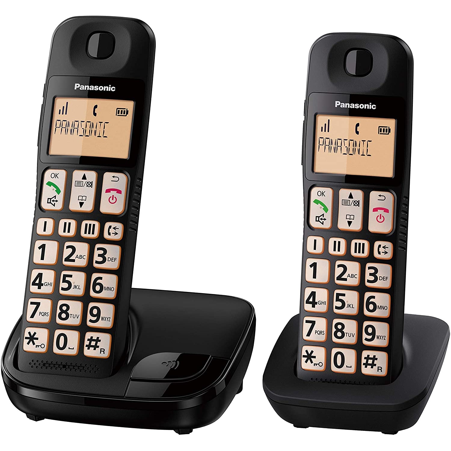 Panasonic KX-TGE112EB Digital Cordless Telephone with Nuisance Call Blocker, Twin DECT