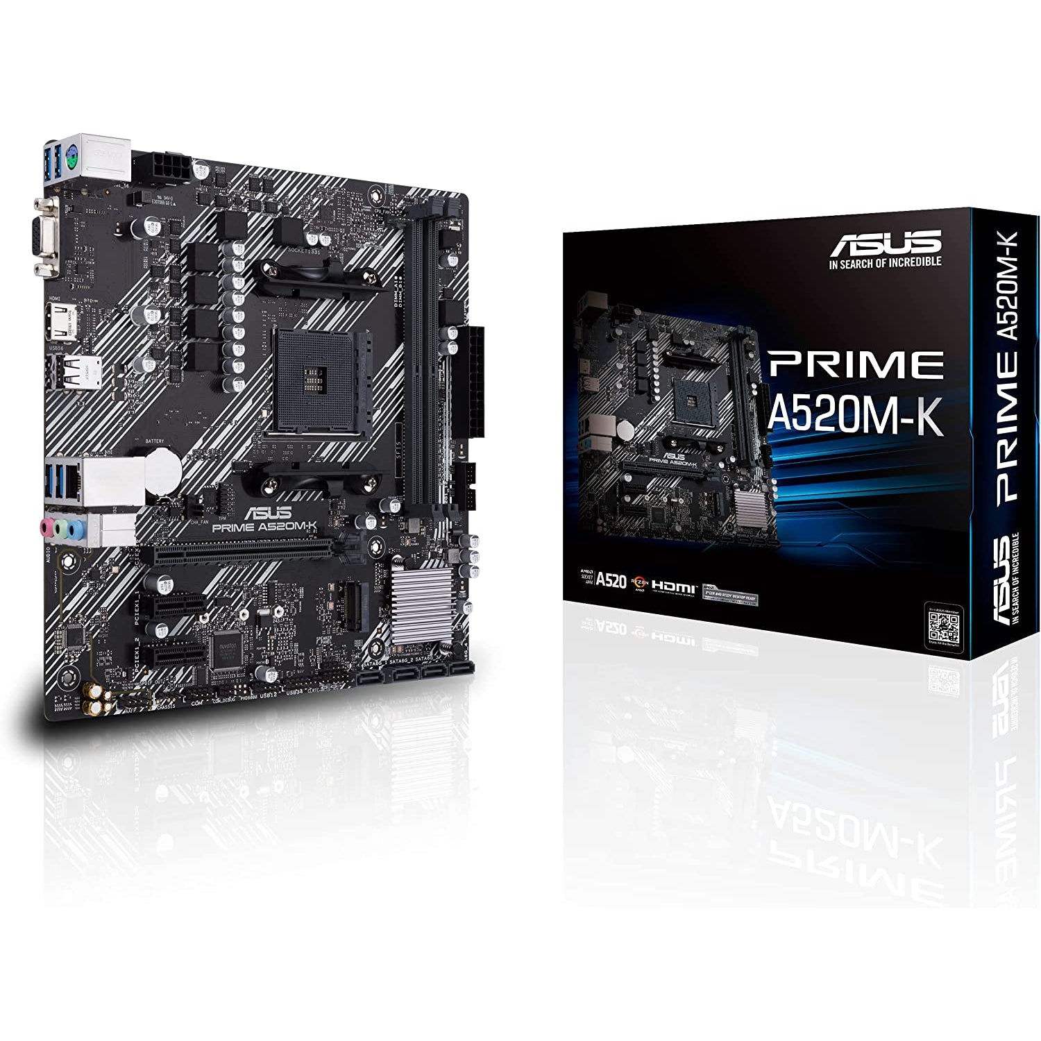 ASUS PRIME A520M-K AMD AM4 Gaming Motherboard 90MB1500-M0EAY0