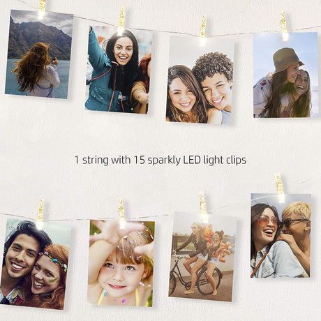 HP Sprocket Light String with Clips, LED Light String - Blue