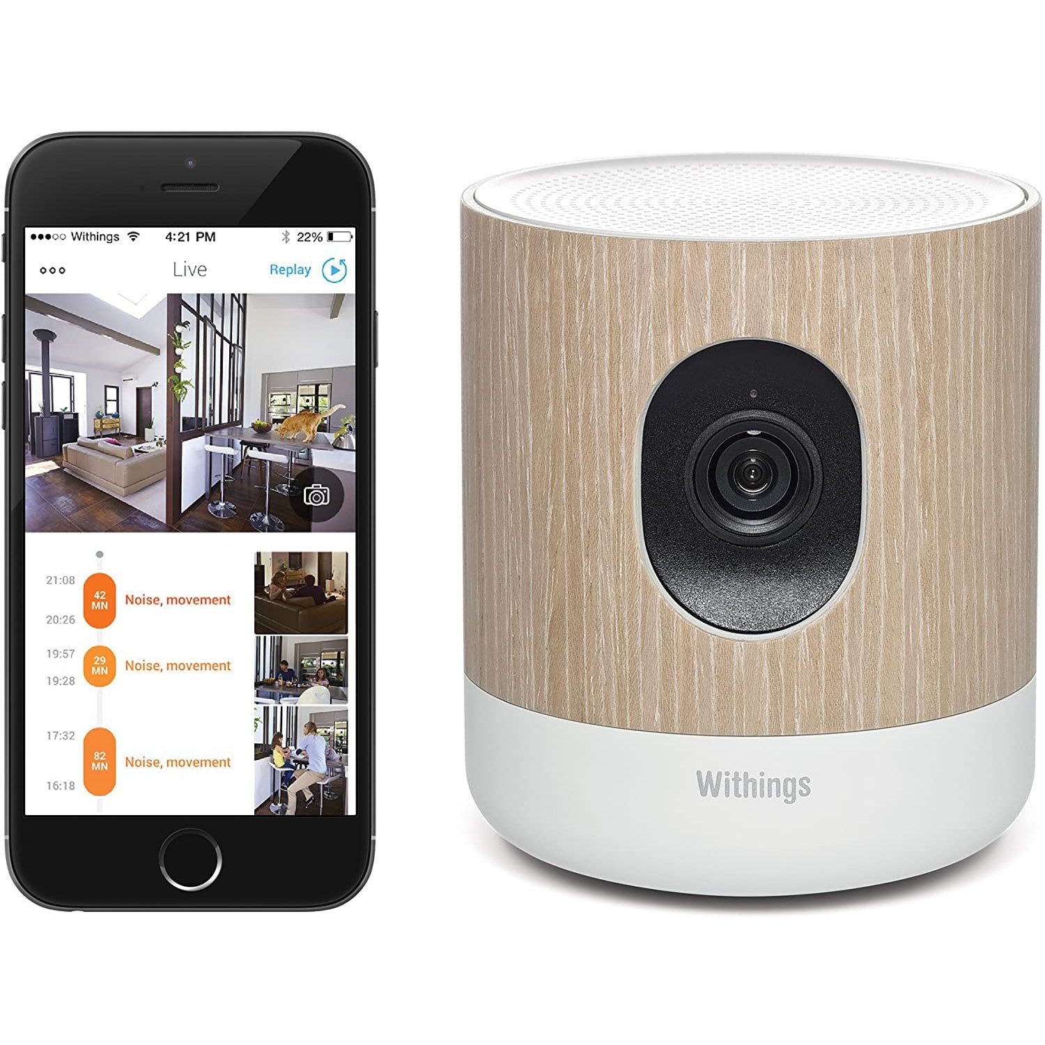 Withings WBP02 Wireless Home Security Camera - White/Brown
