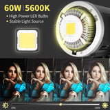 Neewer SLB60W LED Video Light White 5600K Version TLCI 95+ with Remote Control and Reflector