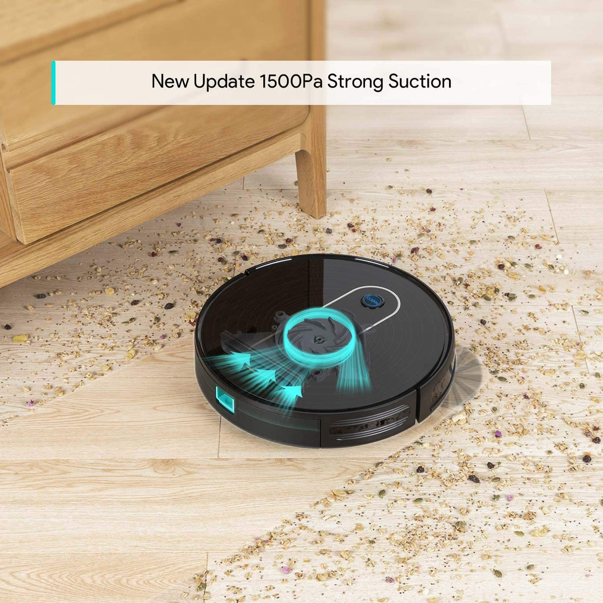 Deenkee DK600 Robot Vacuum Cleaner, 1500Pa Suction, 2.7 in Super-Thin, 4 Cleaning Modes