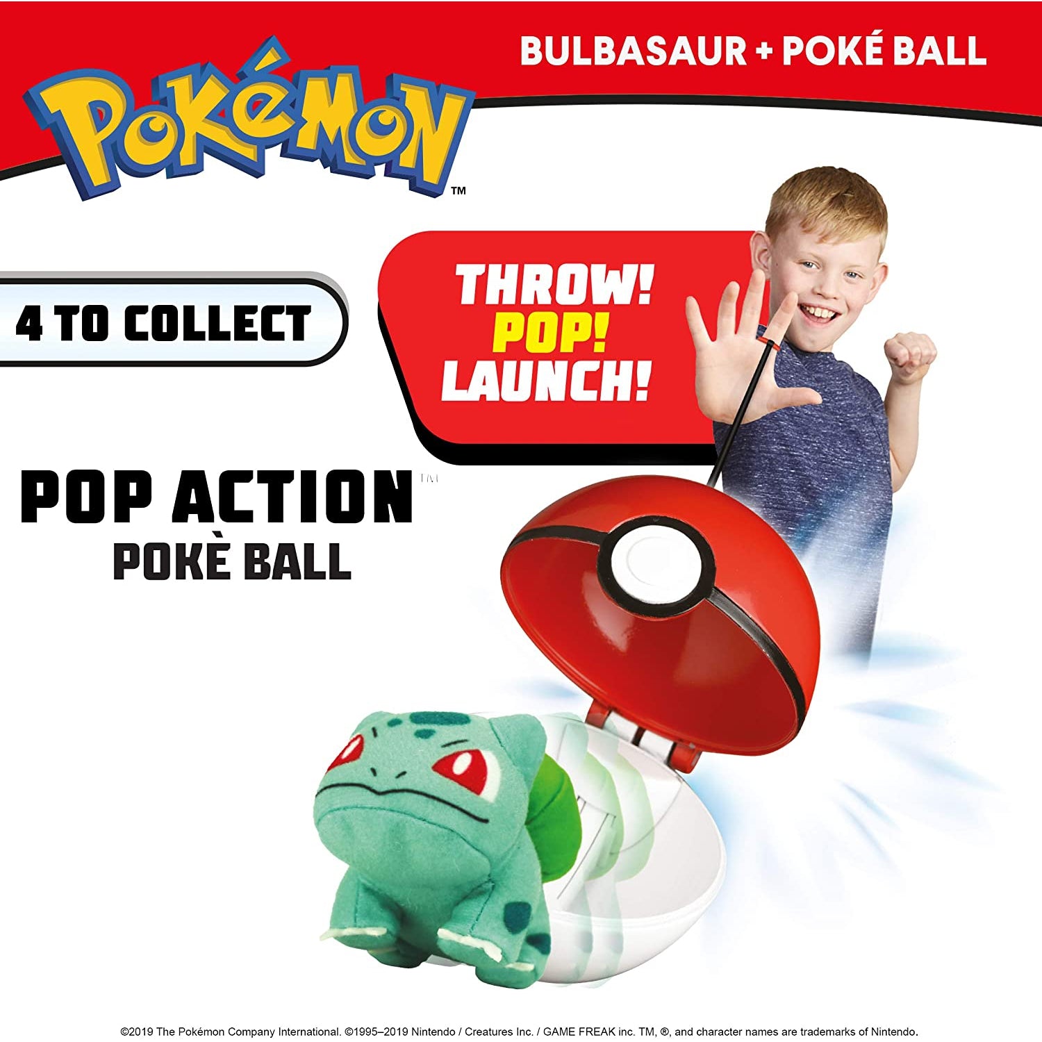 Pokemon 674 95104 Pop Action Poke Ball-Bulbasaur, Multicolor