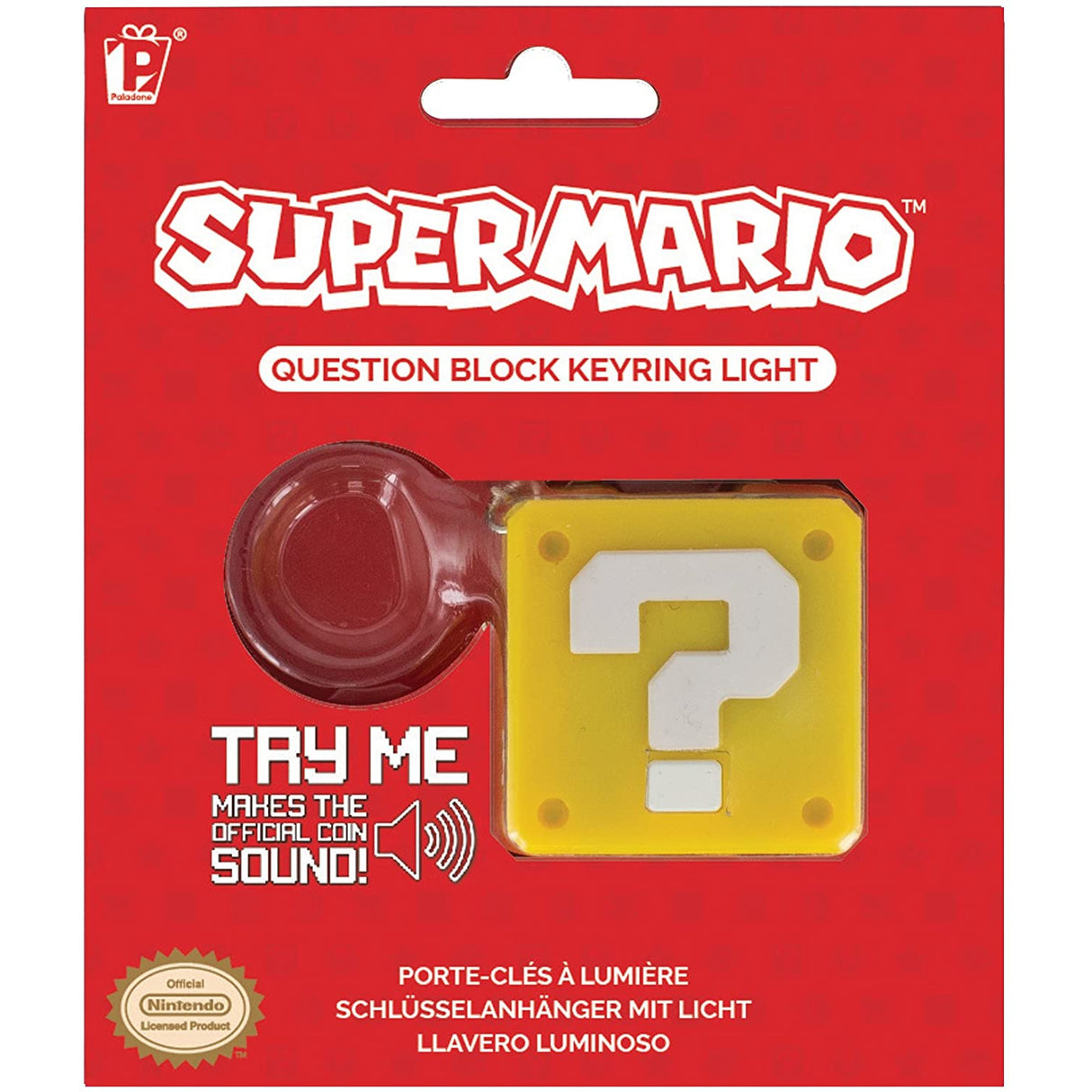 Paladone Super Mario Question Block Keyring Light