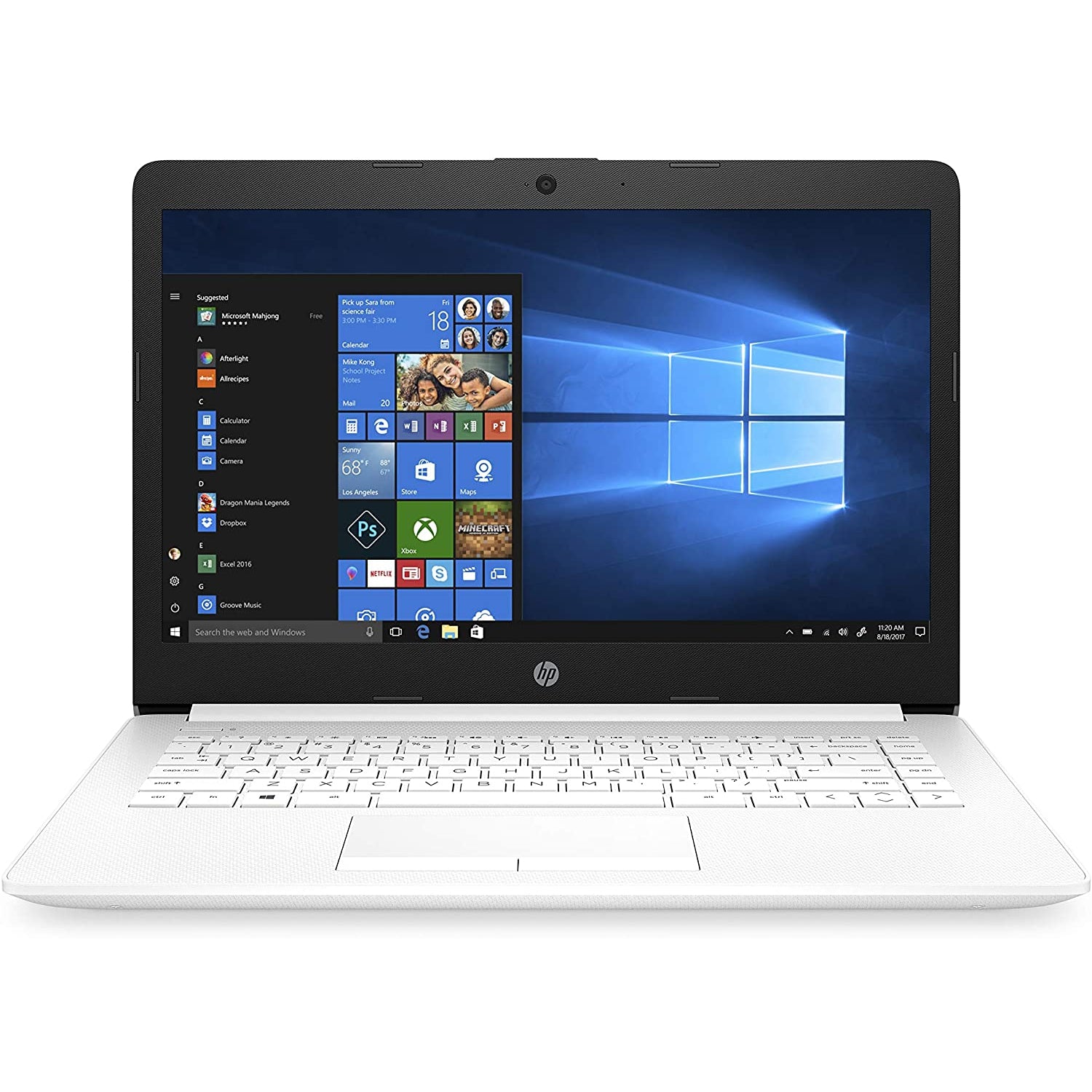 HP Stream 14-CM0042NA 14" Laptop, AMD A4-9125, 4GB RAM, 64GB HDD, 7NF09EA#ABU, White