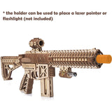 Wood Trick Assault Gun AR-T Model Kit with Telescoping Butt, Fuse, Sight and Clip for 12 Rounds