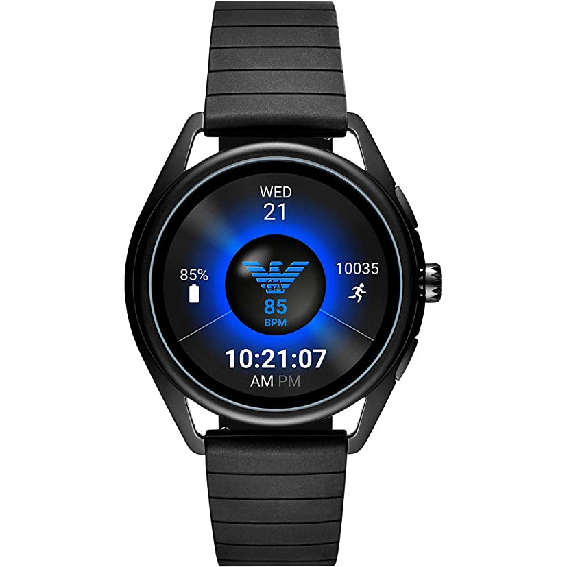 Emporio Armani Men's Smartwatch 2 Powered with Wear OS by Google with Heart Rate, GPS, NFC, and Smartphone Notifications - Black