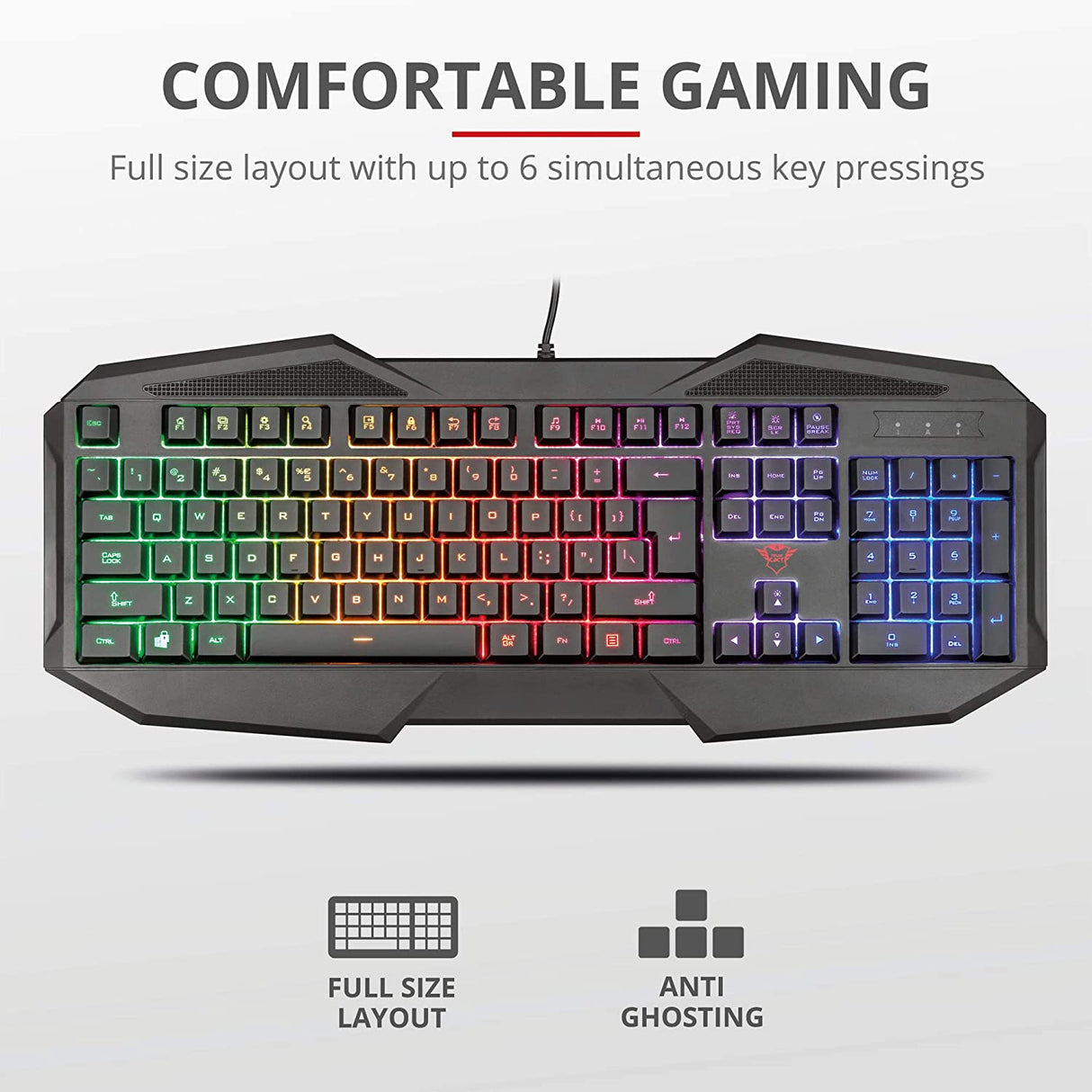 Trust Avonn GXT 830-RW Gaming Keyboard, Black