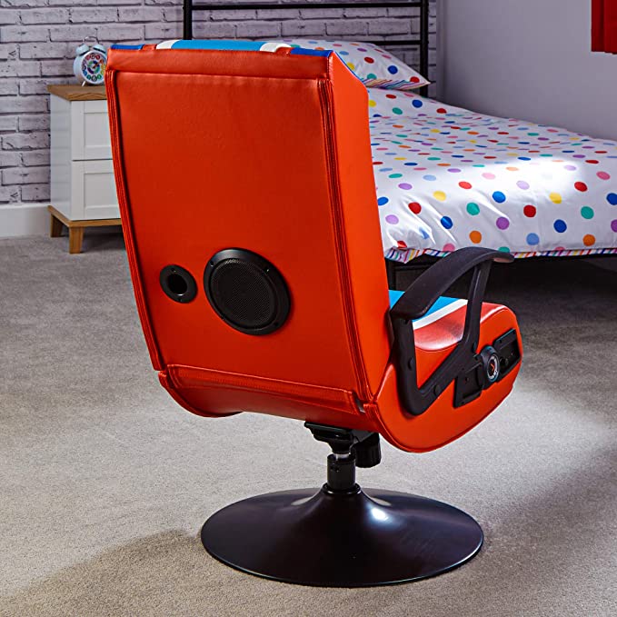 X-Rocker Officially Licensed Nintendo Super Mario Gaming Chair, Pedestal Folding Chair (2020001)