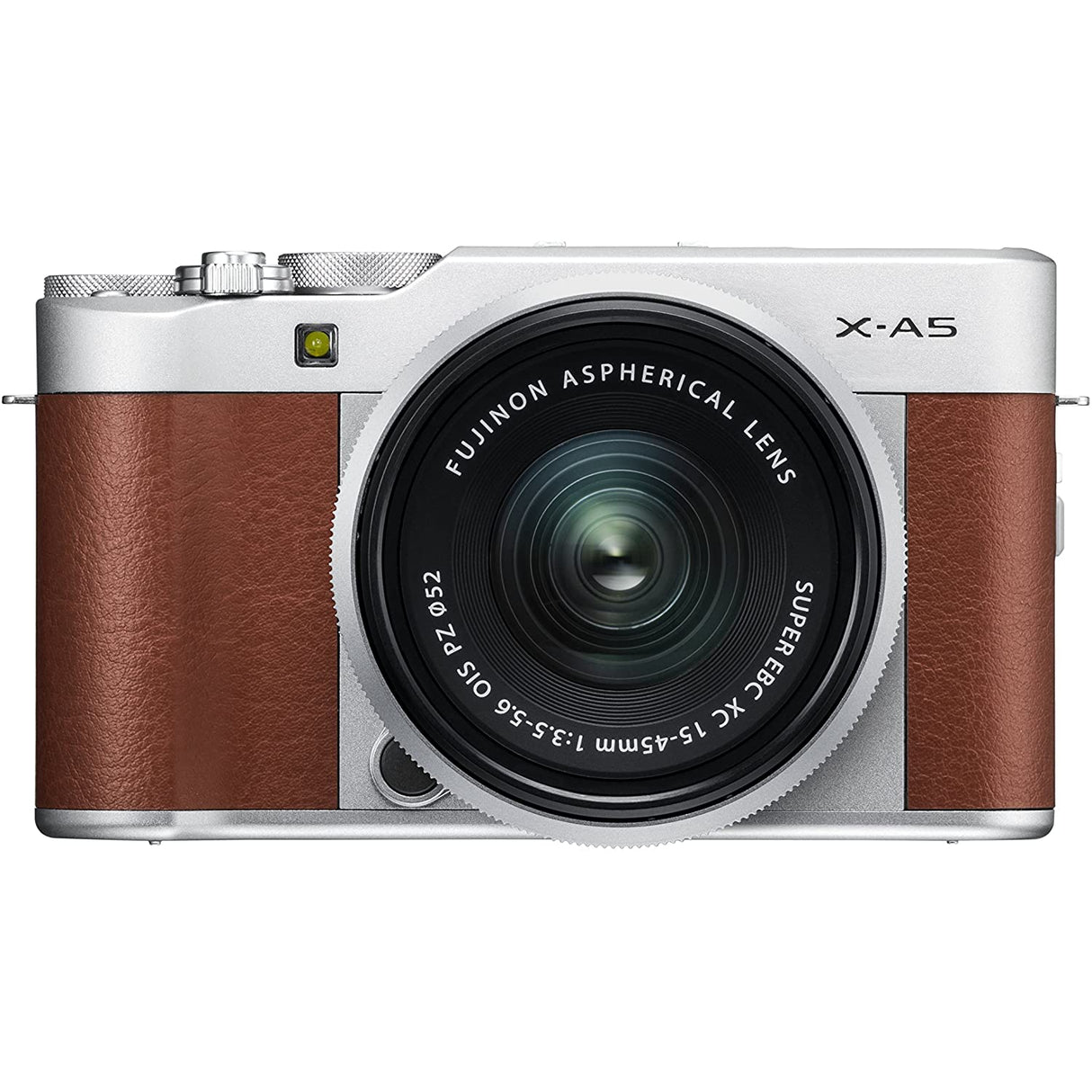 Fujifilm X-A5 Compact System Camera with XC 15-45mm OIS Lens, 24.2MP, Wi-Fi, Brown & Silver