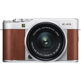 Fujifilm X-A5 Compact System Camera with XC 15-45mm OIS Lens, 24.2MP, Wi-Fi, Brown & Silver