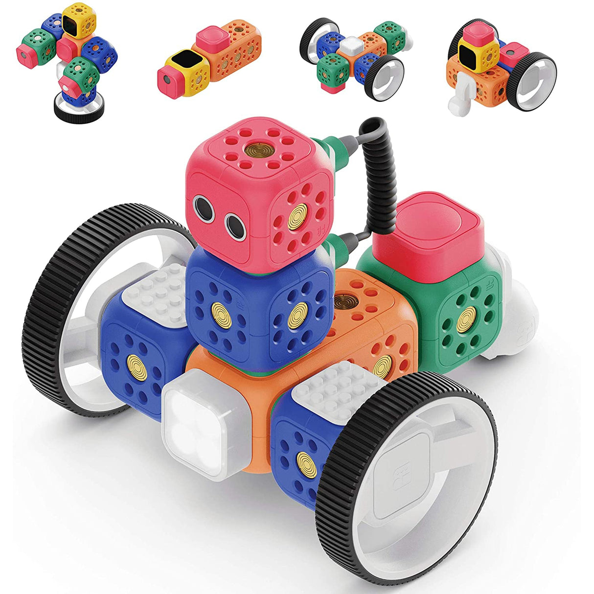 Robo Wunderkind Explorer Prime Robots for Kids Age 5 and Up with Building Bricks