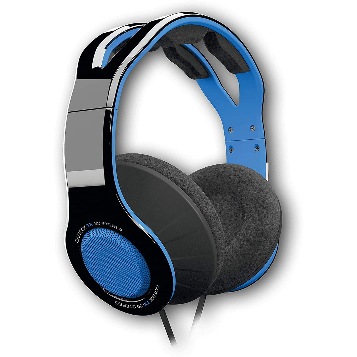 Gioteck TX30 Megapack Stereo Headset, Thumb Grips, USB Charging Cable for PS4, Blue