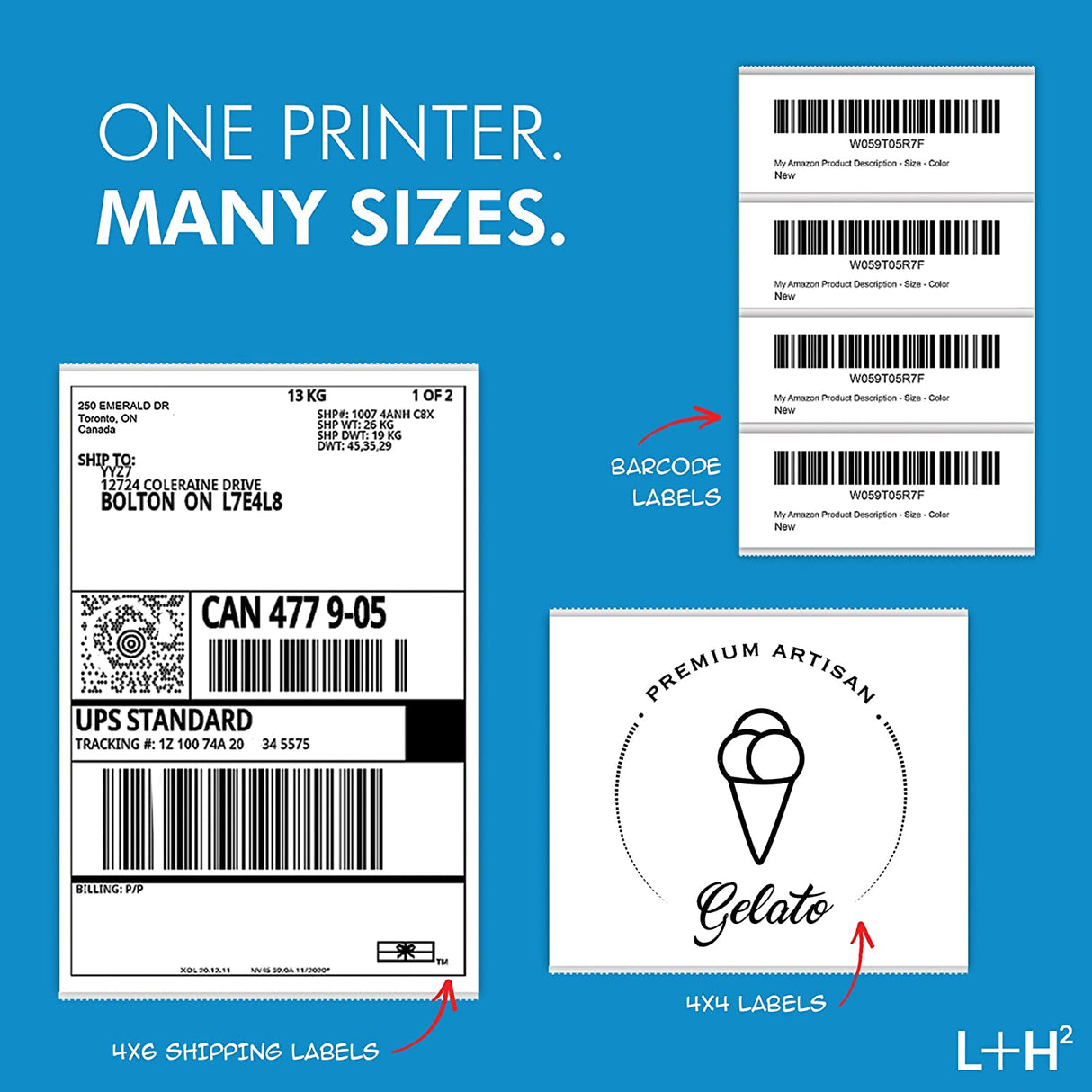 Direct Thermal Label Printer for 4x6 Labels – Commercial Grade High-Speed Shipping Label Maker - Black