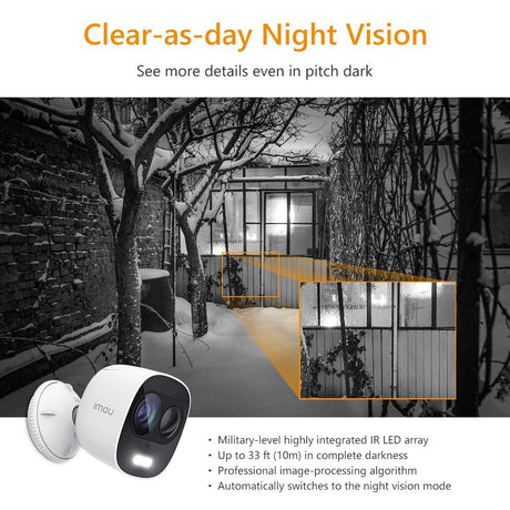 IMOU LOOC Outdoor Active Deterrence Security Camera - White