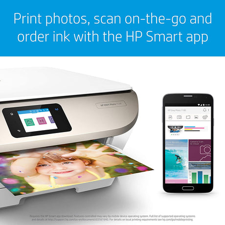 HP Envy Photo 7134 All-in-One Wireless Printer, White