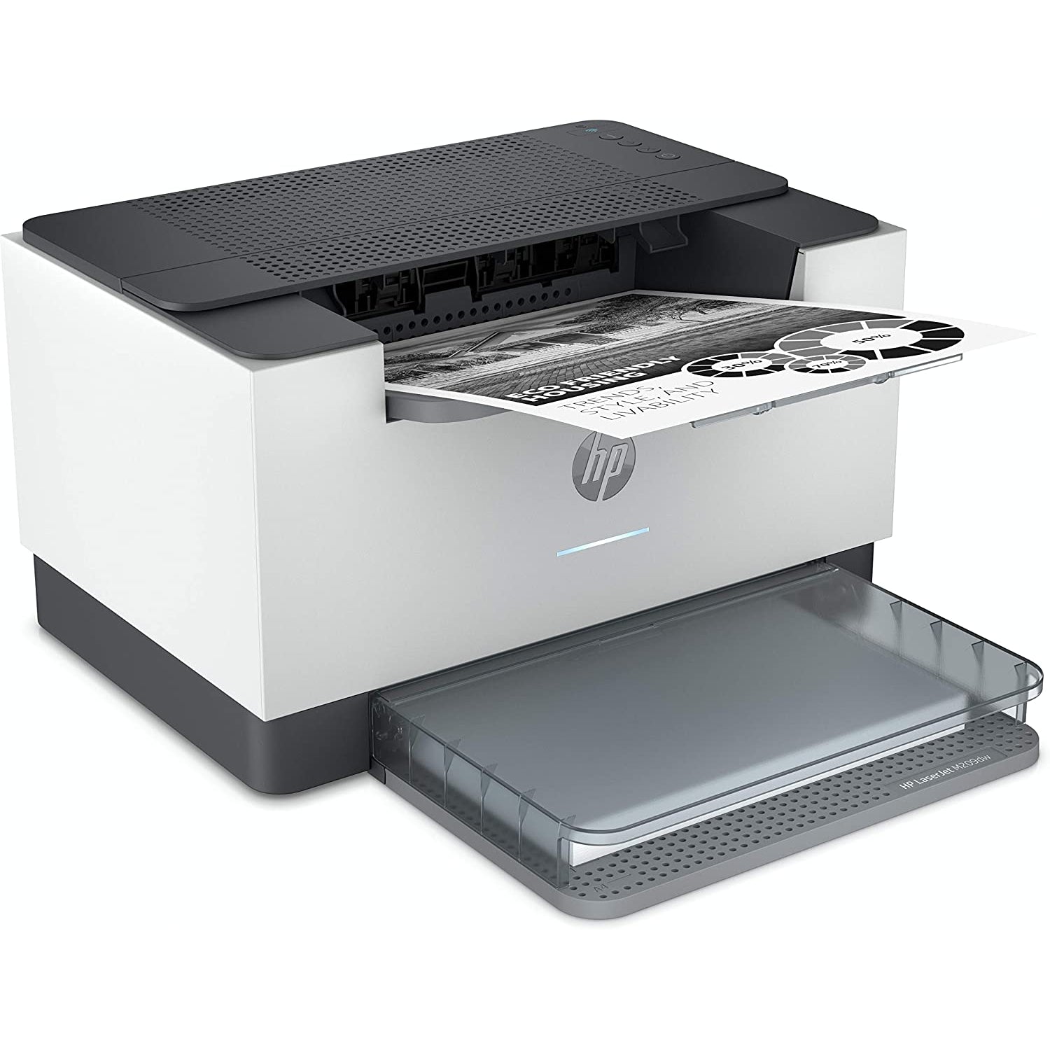 HP LaserJet M209DWE Laser Printer, White / Grey