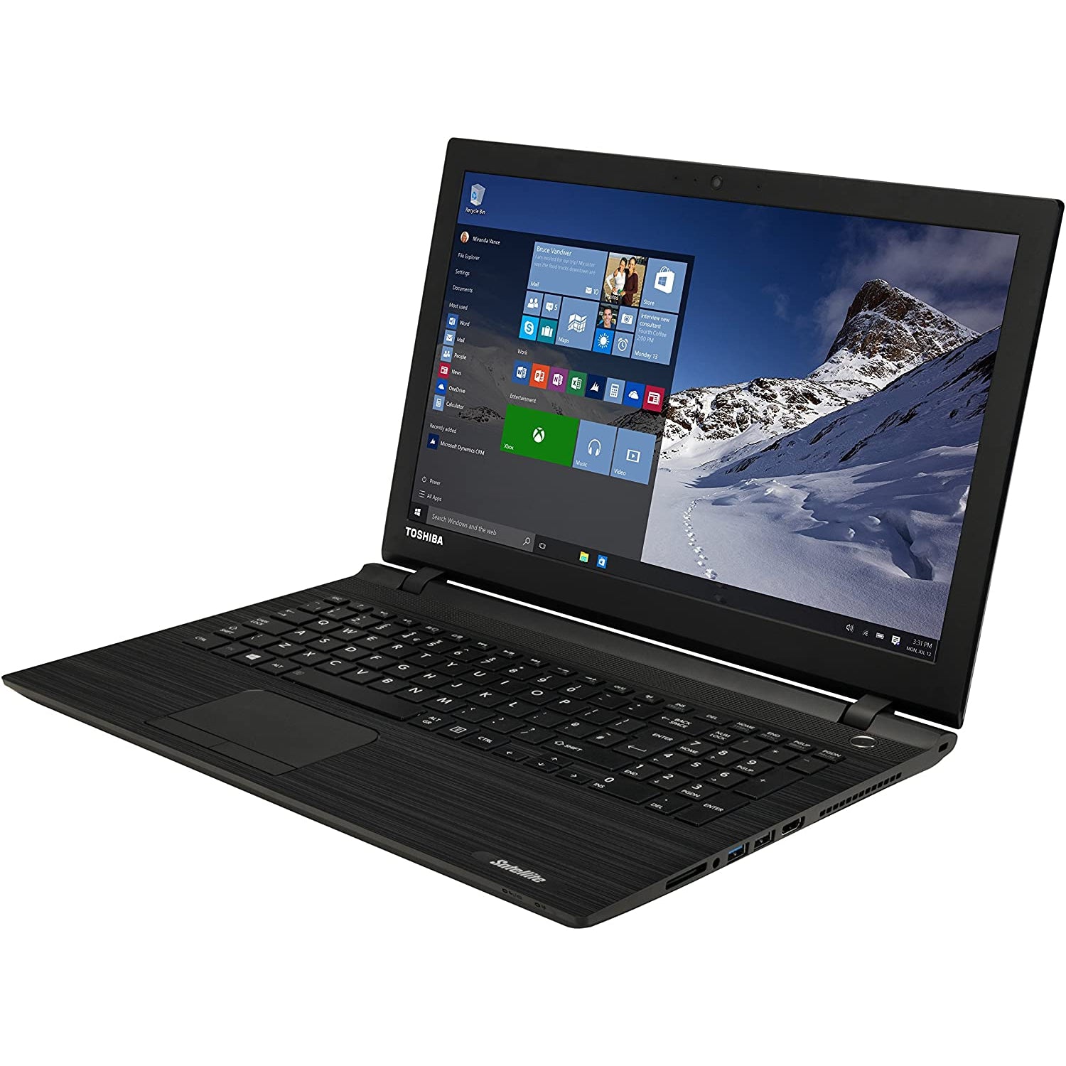 Toshiba Satellite C55-C1M9 Laptop, Intel Celeron, 4GB RAM, 1TB HDD, 15.6" - Black