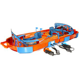 Hot Wheels Deluxe Track Pack – Slot Track Carrying Case – Includes Two 1:64 Cars with 9.1 Feet of Track
