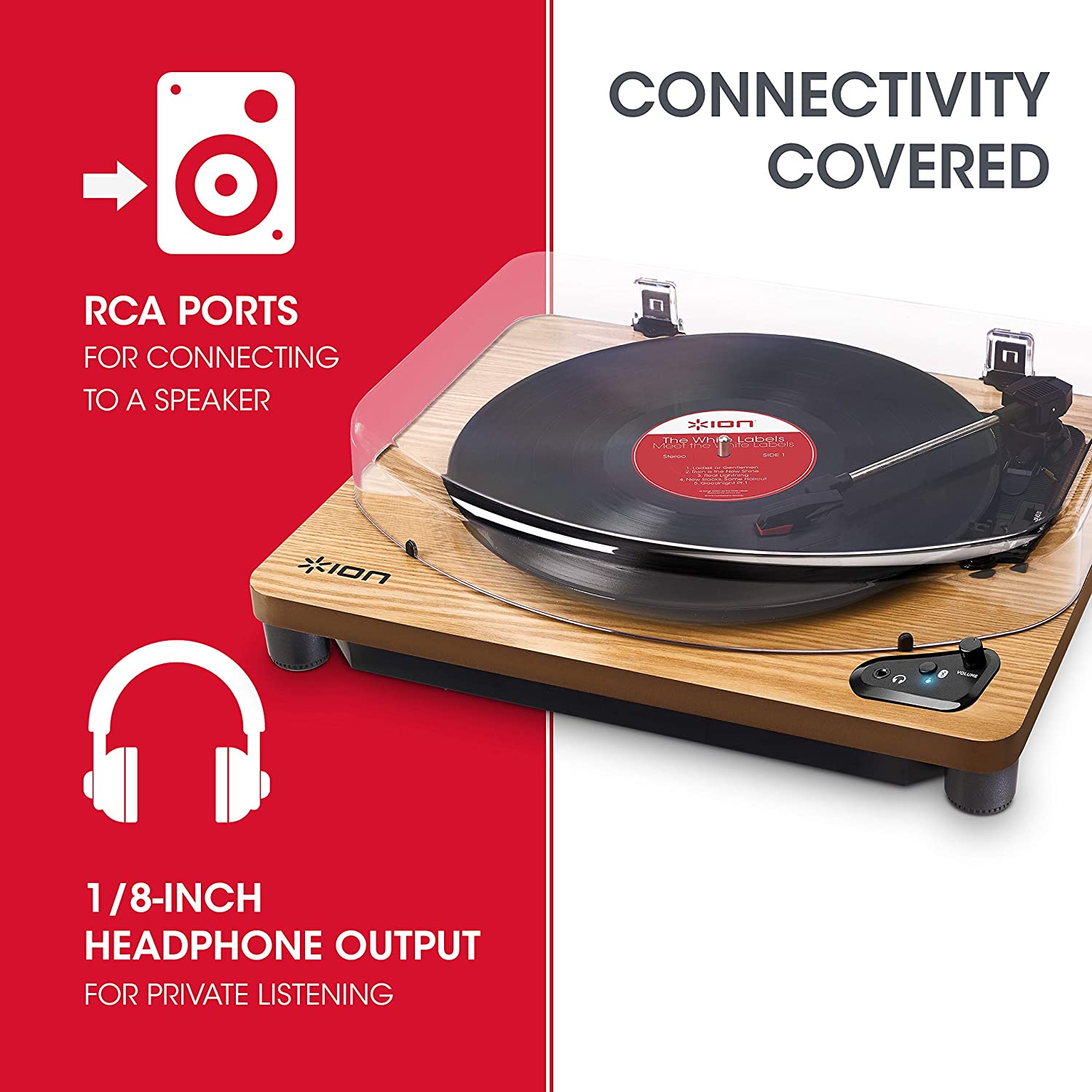 ION Air LP Wireless Streaming Turntable - Wood Finish - Grade A
