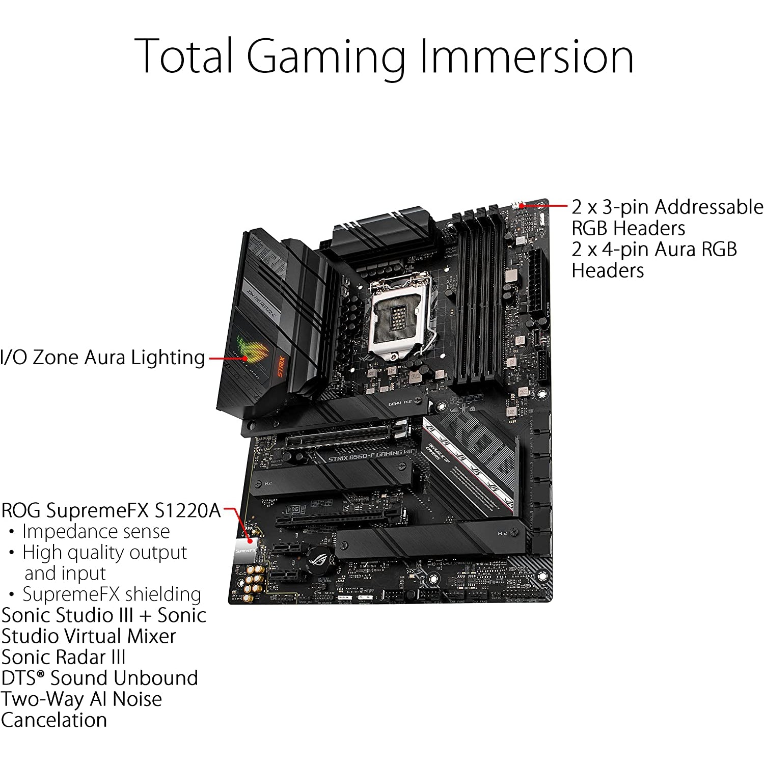 ASUS ROG STRIX B560-F Gaming WIFI, LGA 1200, ATX Motherboard