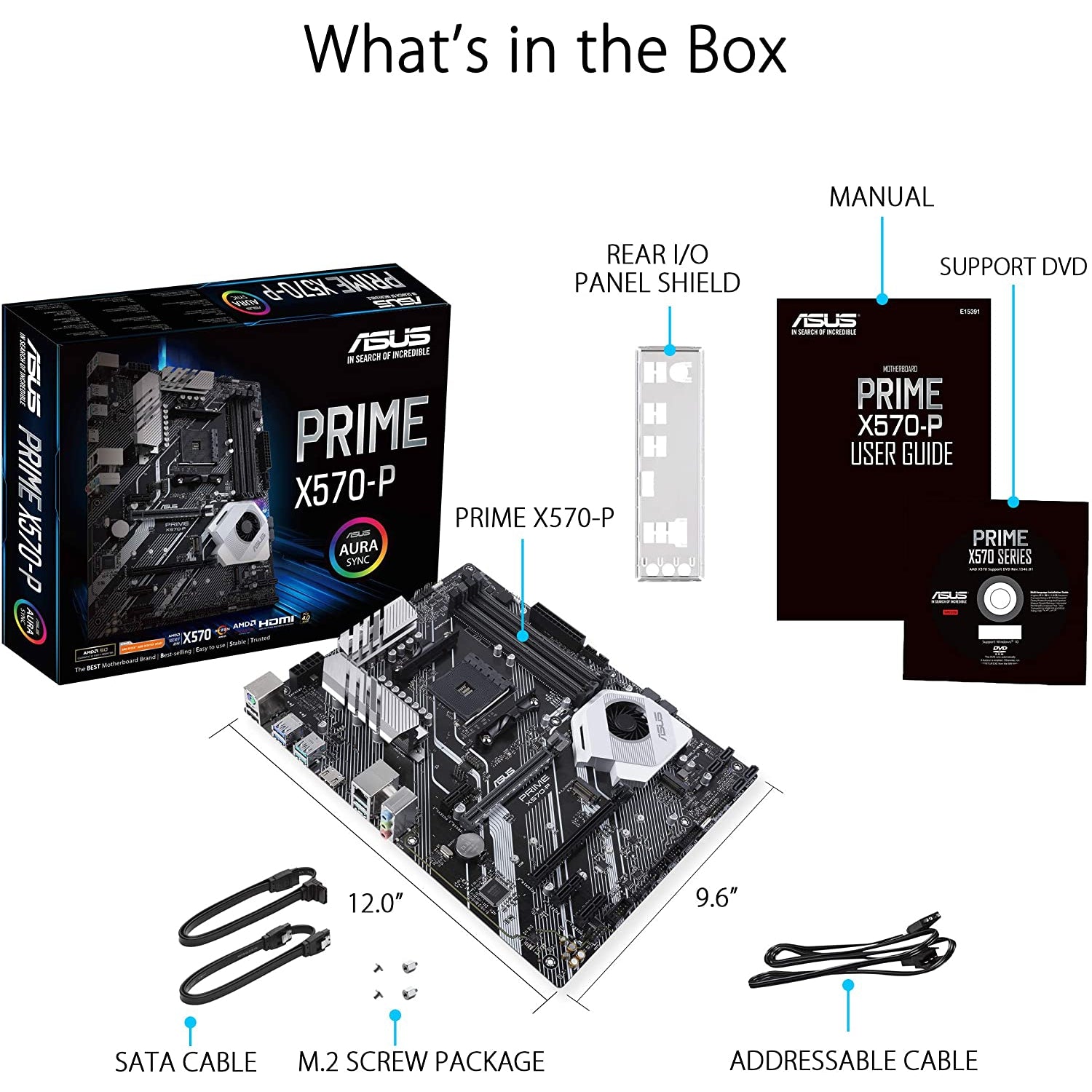 ASUS Prime X570-P ATX Motherboard, AMD Socket AM4