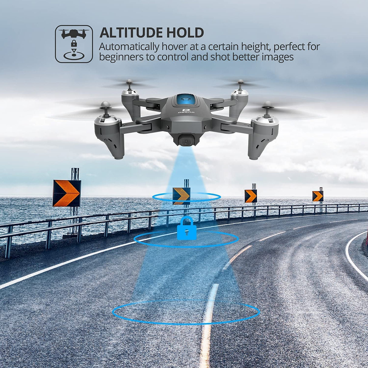 Deerc D10 Foldable Drone with Camera for Adults 1080P HD
