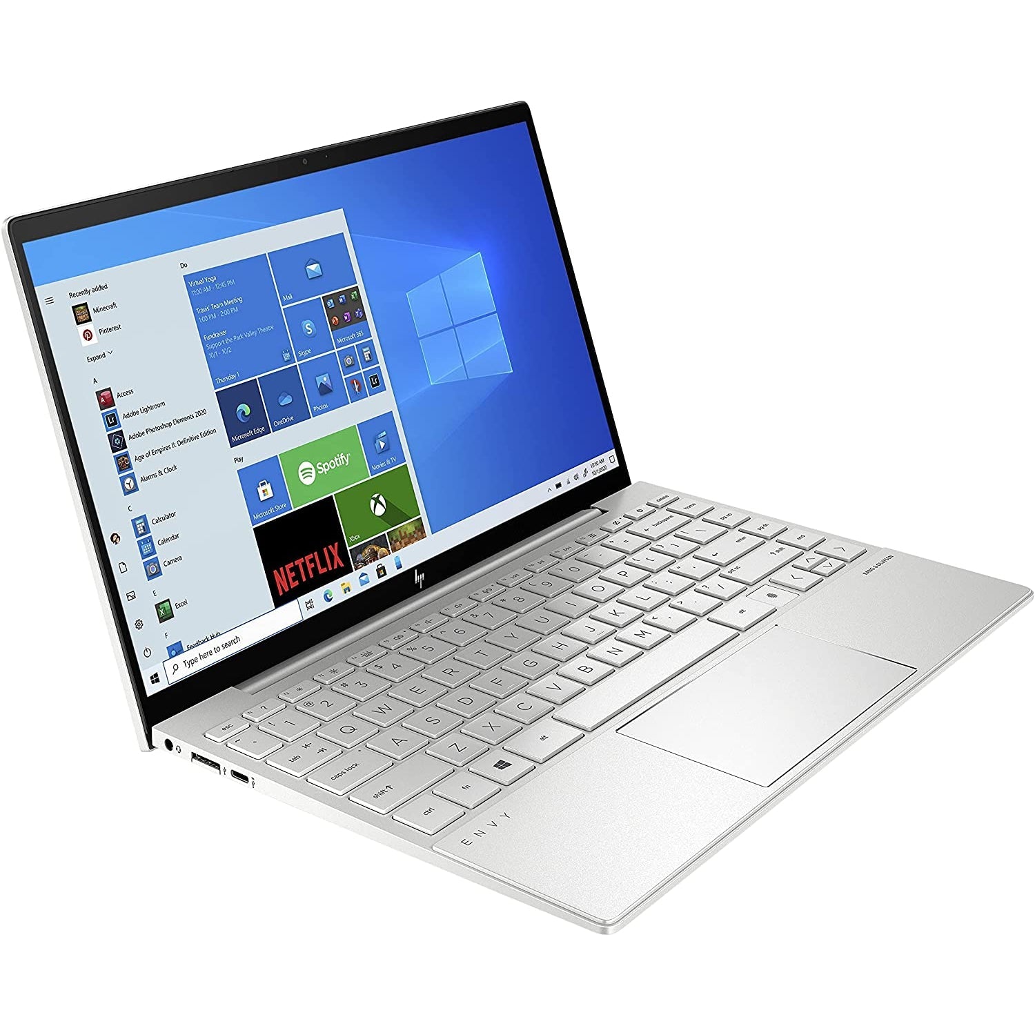 HP Envy 13-ba0002na 13.3" Laptop, Intel Core i5-1035G1, 8GB RAM, 512GB SSD, Silver - Refurbished Excellent